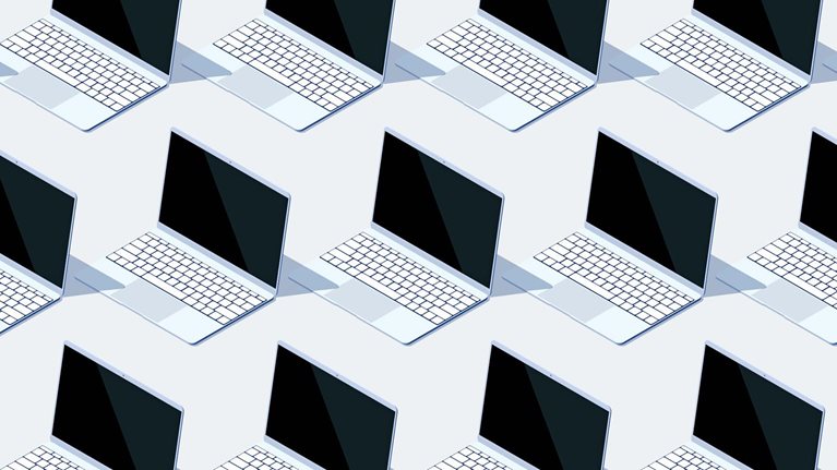 Seamless pattern made from laptop computers.